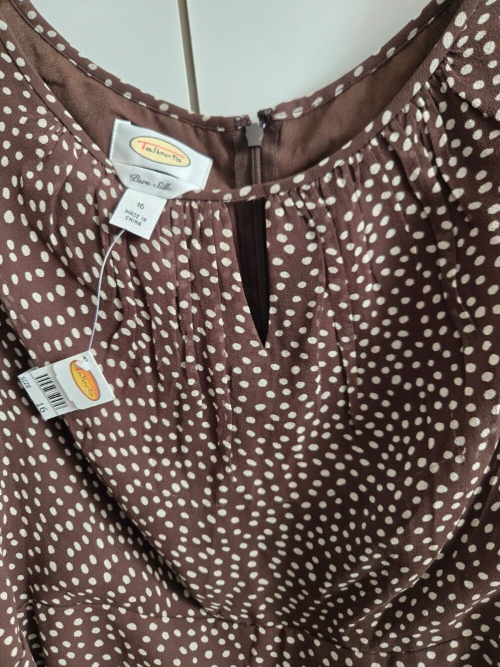 NWT Talbots Silk Dress Sz 16 - Picture 7 of 9